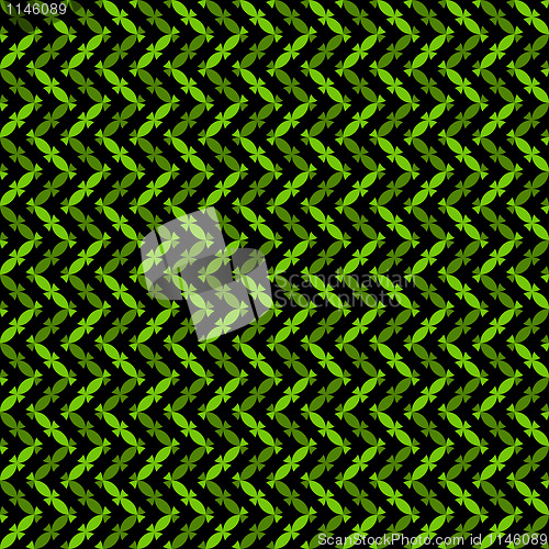 Image of Black-green repeating ornament