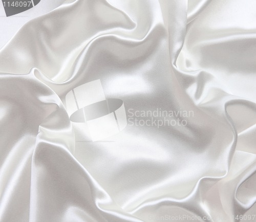 Image of Smooth elegant white silk as wedding background 