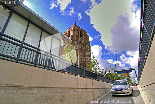 Image of car driving into underground car park