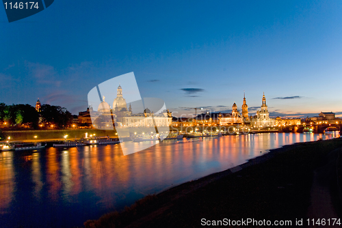 Image of dresden frauenkirche sunset