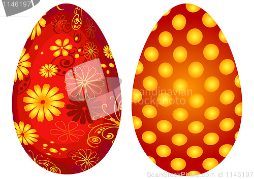 Image of Red Easter`s eggs