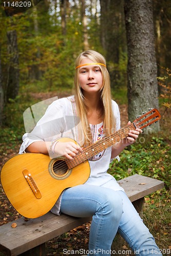 Image of Guitar Player Girl
