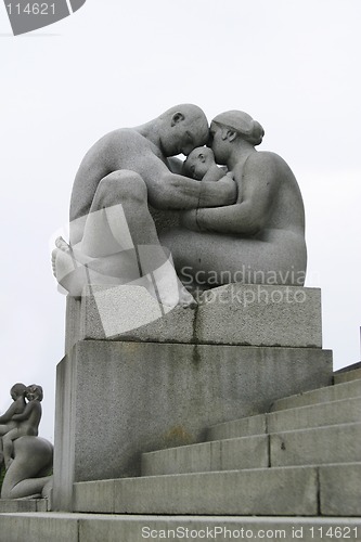 Image of Couple with Child Sculpture