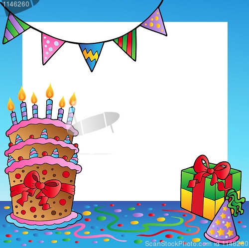 Image of Frame with birthday theme 2