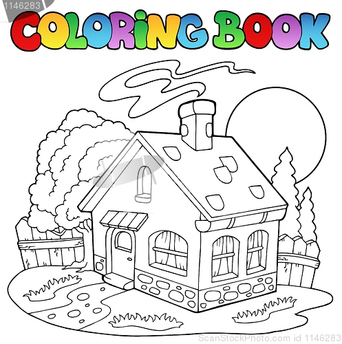 Image of Coloring book with small house