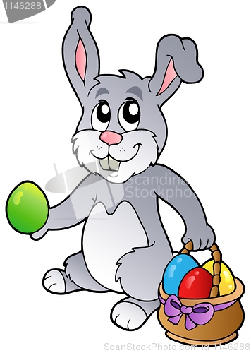 Image of Bunny and Easter eggs