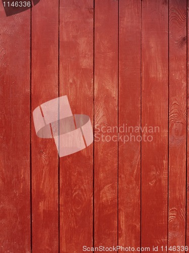 Image of Wooden red painted planks