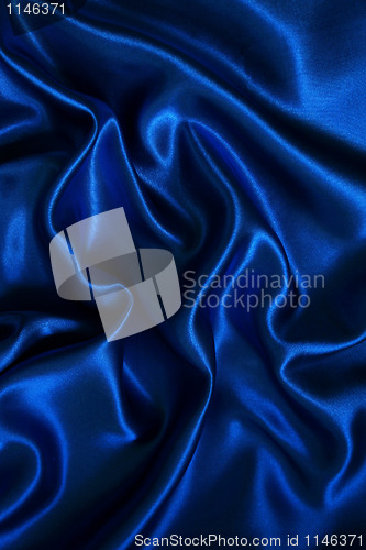 Image of Smooth elegant blue silk 