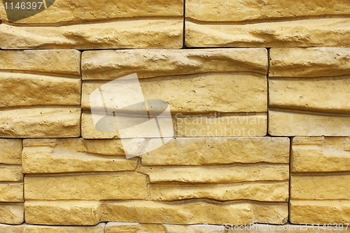 Image of Wall with decorative relief tiles