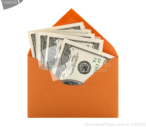 Image of Money in an orange envelope