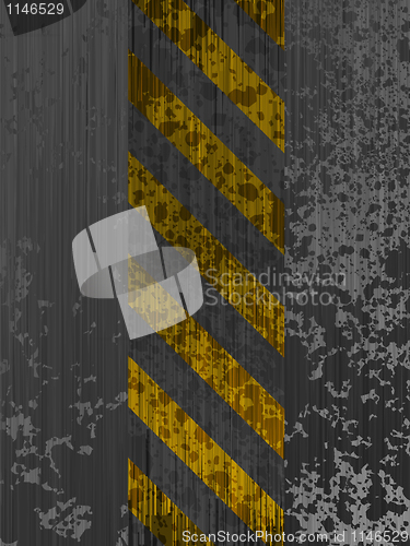 Image of A grungy and worn hazard stripes texture. EPS 8