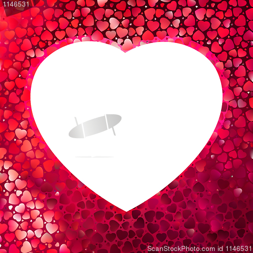 Image of Valentine's card with copy space. EPS 8