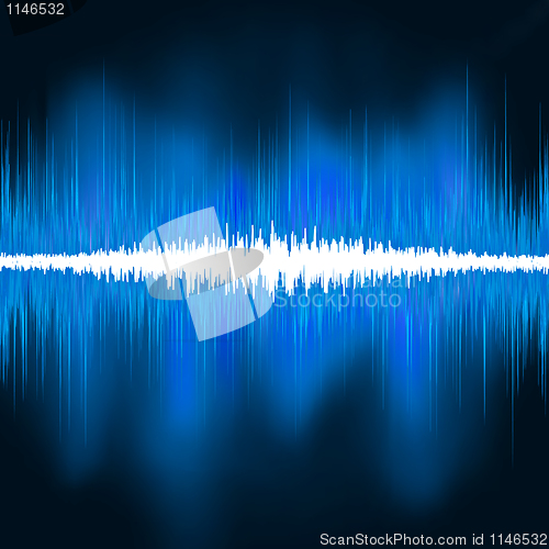 Image of Sound waves oscillating glow light. EPS 8