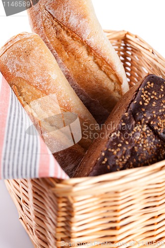 Image of fresh bread in a basket
