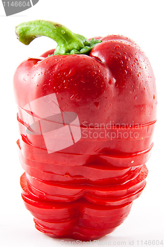 Image of Sliced paprika standing