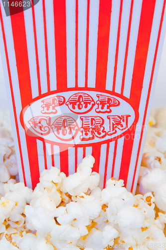 Image of Closeup of popcorn in a holder