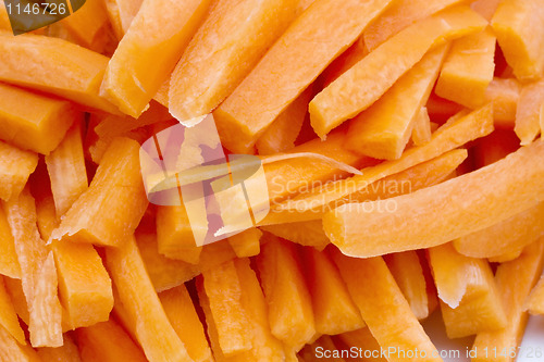 Image of Sliced carrot bakground