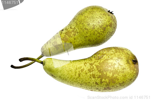 Image of Green pears isolated on white