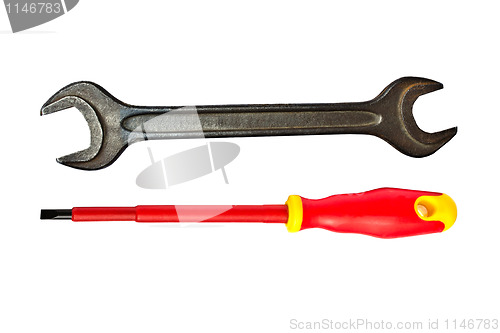 Image of screwdriver and wrench