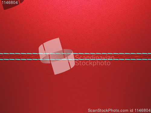 Image of Red luxury stitched leather background