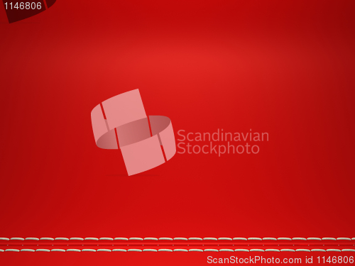 Image of Red horizontal stitched leather background