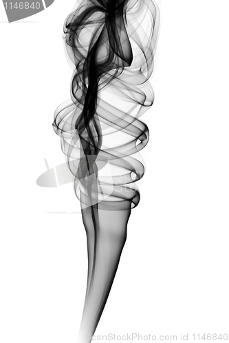 Image of Abstract black fume shape on white