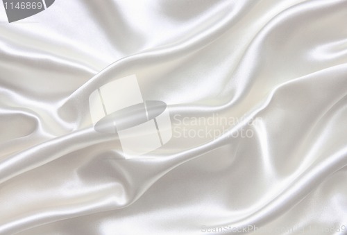 Image of Smooth elegant white silk 