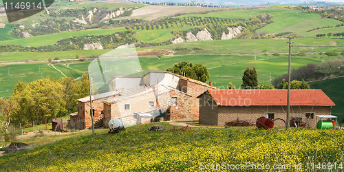 Image of Italy. House in Tuscany. Val D'Orcia valley