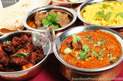 Image of Chicken fry and lamb curry
