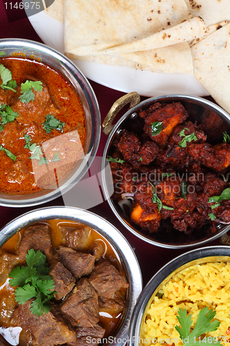 Image of Indian curries from above