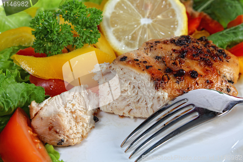Image of Pepper chicken and fork