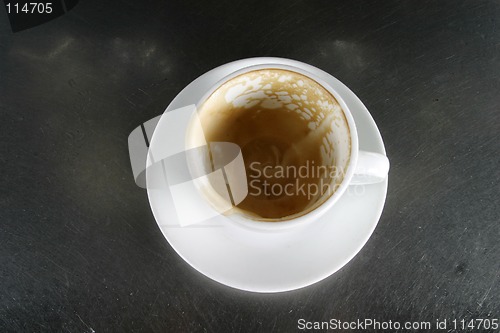 Image of Empty Cup with Saucer