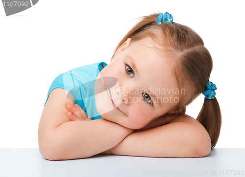 Image of Portrait of a cute little girl