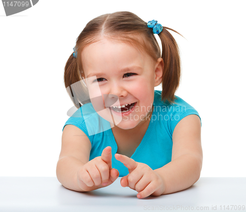 Image of Portrait of a cute little girl