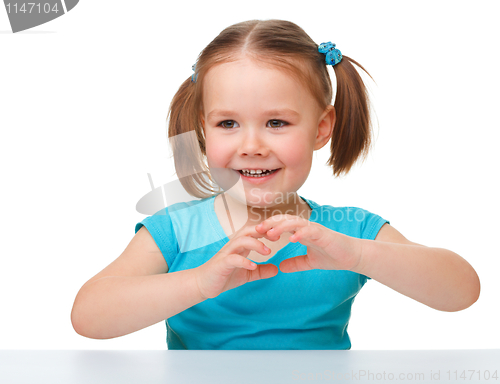 Image of Portrait of a cute little girl