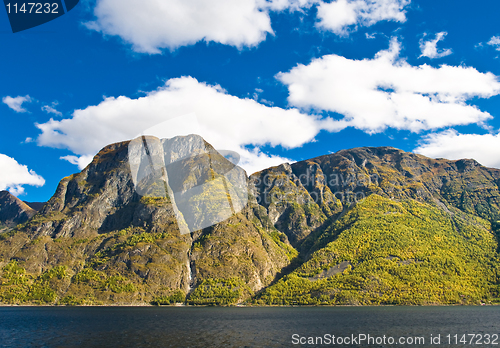 Image of Norwegian Fjord: Mountains and sky