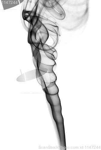 Image of Abstract black fume shapes on white