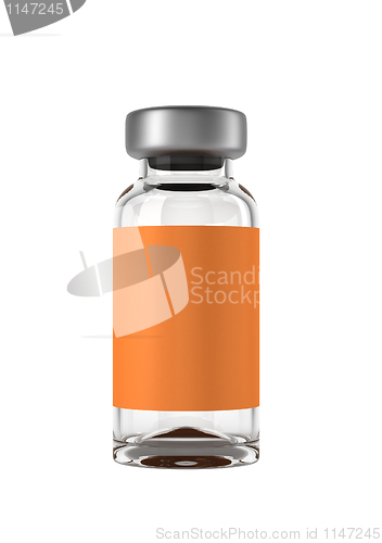 Image of Single medical ampoule isolated