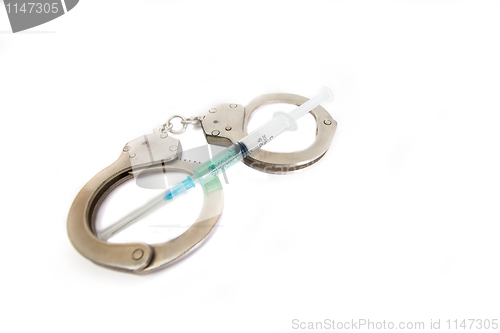 Image of Handcuffs and syringe