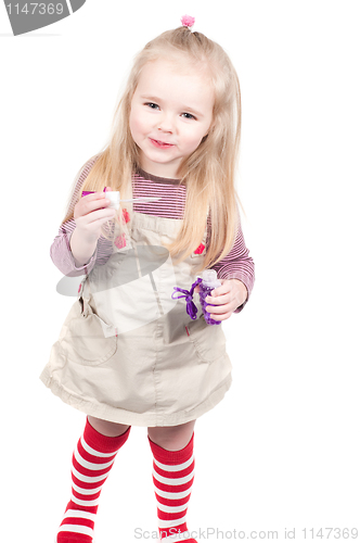 Image of Little girl and bubbles