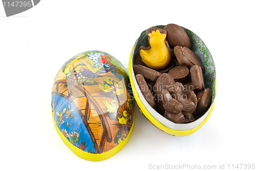 Image of Easter egg with easter chocolate