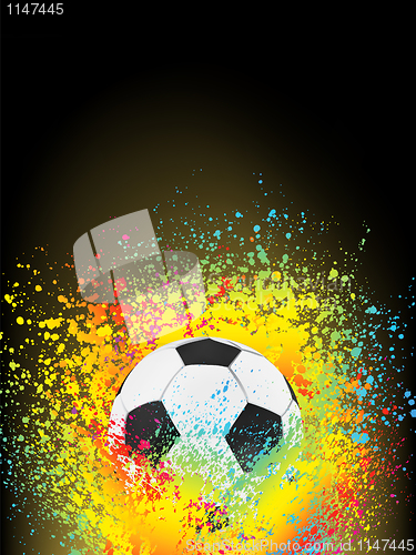 Image of Abstract background with a soccer ball. EPS 8