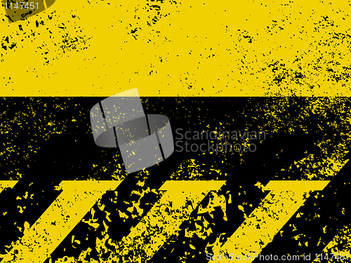 Image of A grungy and worn hazard stripes texture. EPS 8