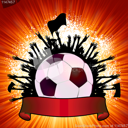 Image of Grunge Soccer Ball background. EPS 8