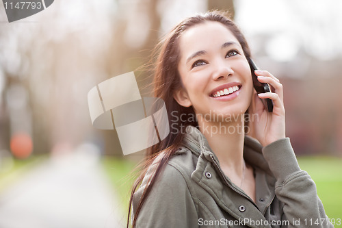 Image of Ethnic student on the phone