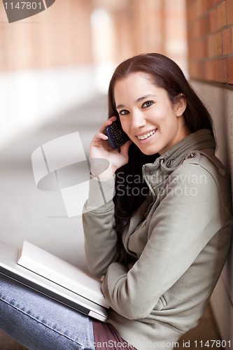 Image of Ethnic student on the phone