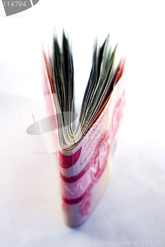 Image of Large Canadian fold of money