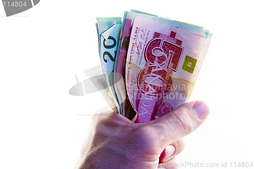 Image of Fist full of Canadian Money