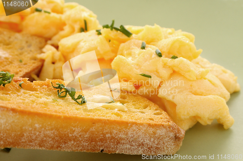 Image of Toast And Scrambled Eggs