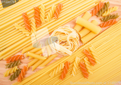 Image of Different kinds of italian pasta 